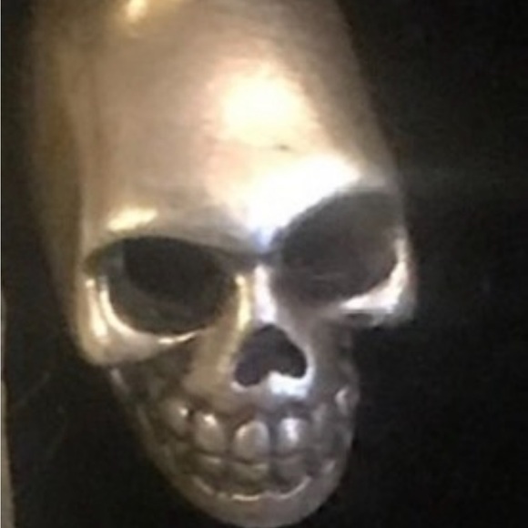 💀Skull 💀926 Stamp Sterling Silver Charm Halloween - Picture 14 of 16